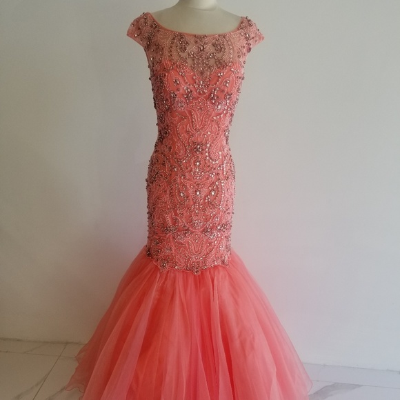 coral sherri hill dress